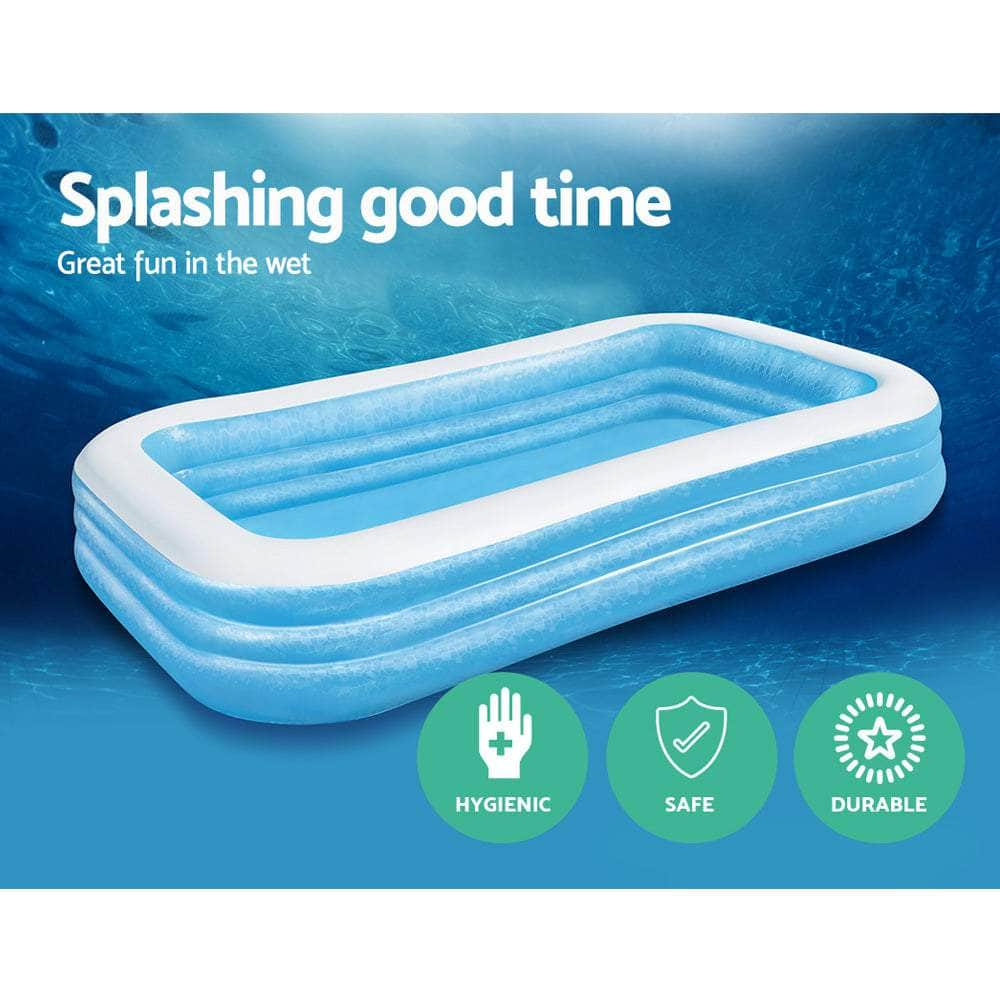 305X183X56Cm Inflatable Above Ground Swimming Pool 1161L