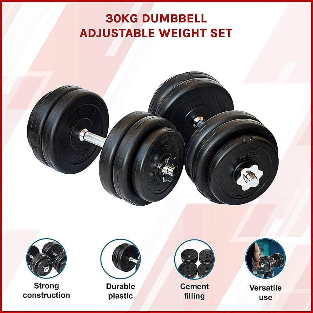 30Kg Dumbbell Adjustable Weight Set