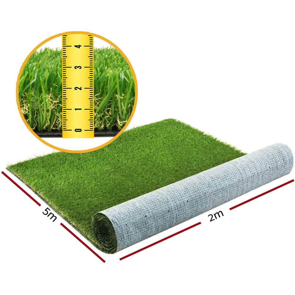 30mm 2mx5m Artificial Grass Synthetic Fake Lawn Turf Plastic Plant 4-coloured