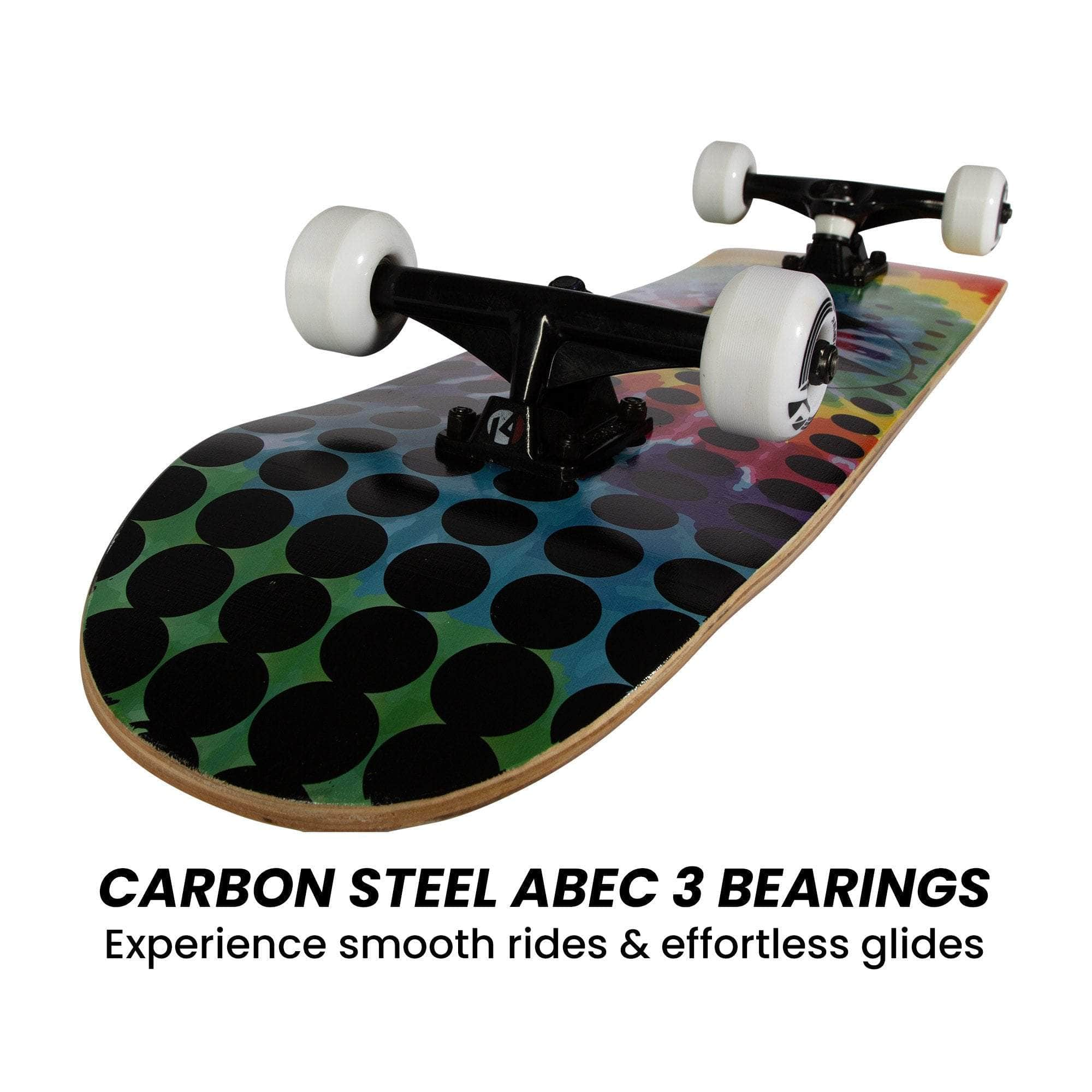 31-inch Star Series Complete Skateboard Rainbow Dot