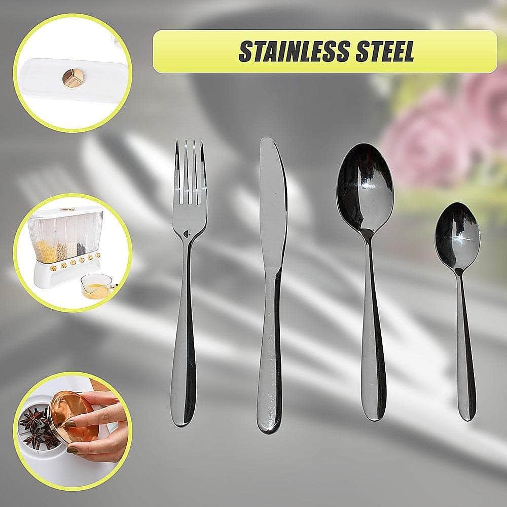 32 Piece Stainless Steel Cutlery Set Knives Fork Spoon Teaspoon