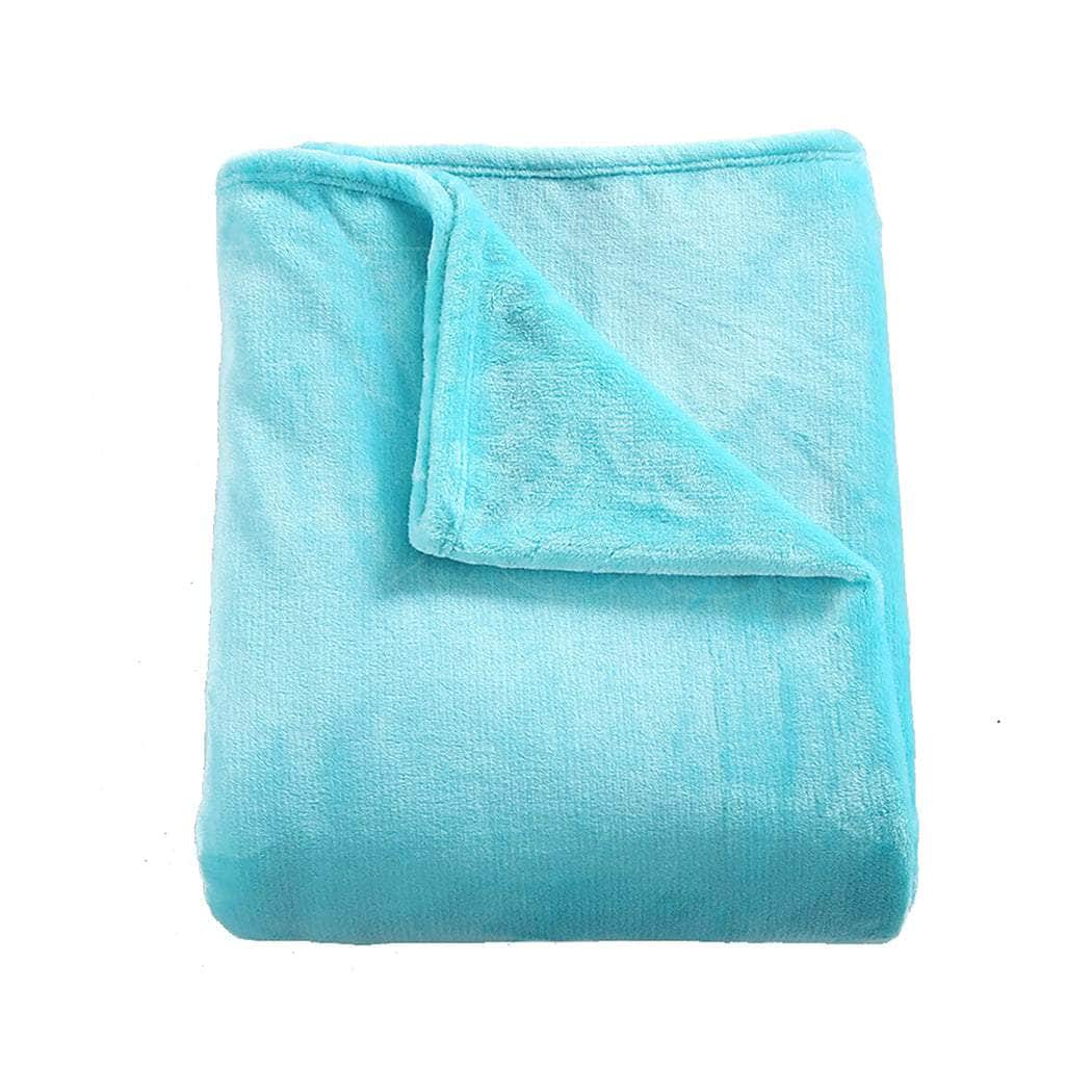 320GSM 220x240cm Ultra Soft Mink Teal Queen