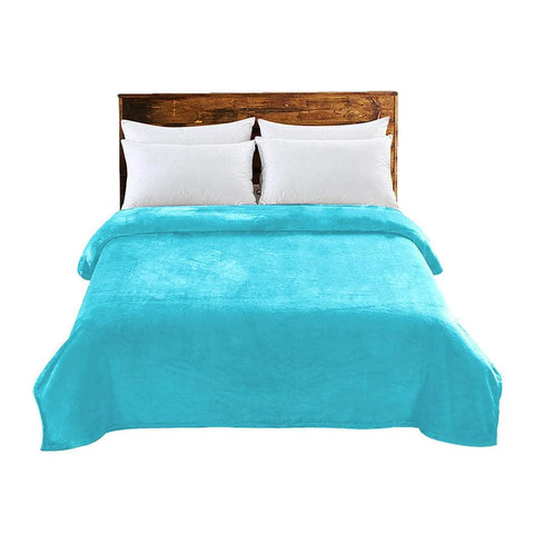 320GSM 220x240cm Ultra Soft Mink Teal Queen