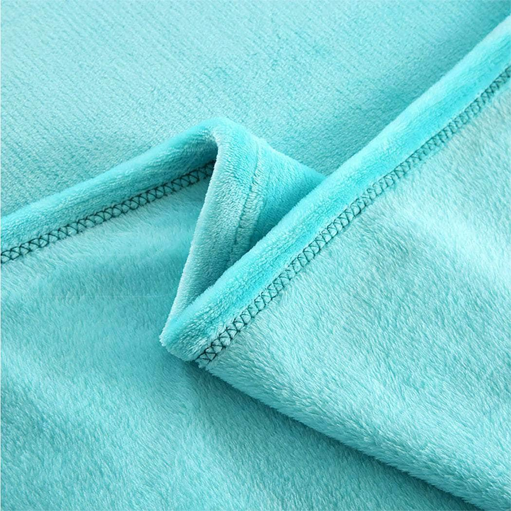 320GSM 220x240cm Ultra Soft Mink Teal Queen