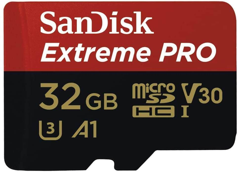 32Gb Extreme Pro Microsdhc Sqxcg V30 U3 C10 A1 Uhs-1 With Sd Adaptor