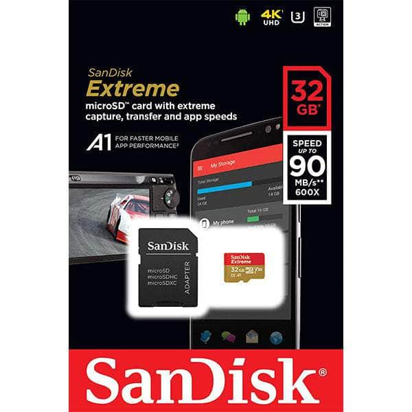 32Gb Micro Sdhc Extreme A1 V30, Uhs-I/ U3, 100Mb/S ,No  Sd Adapter