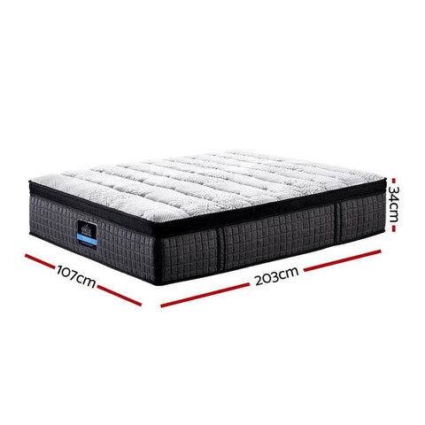 34cm Mattress 9 Zone Latex Foam King Single