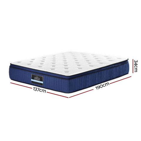 34cm Mattress Cool Gel Memory Foam 7 Zone Double