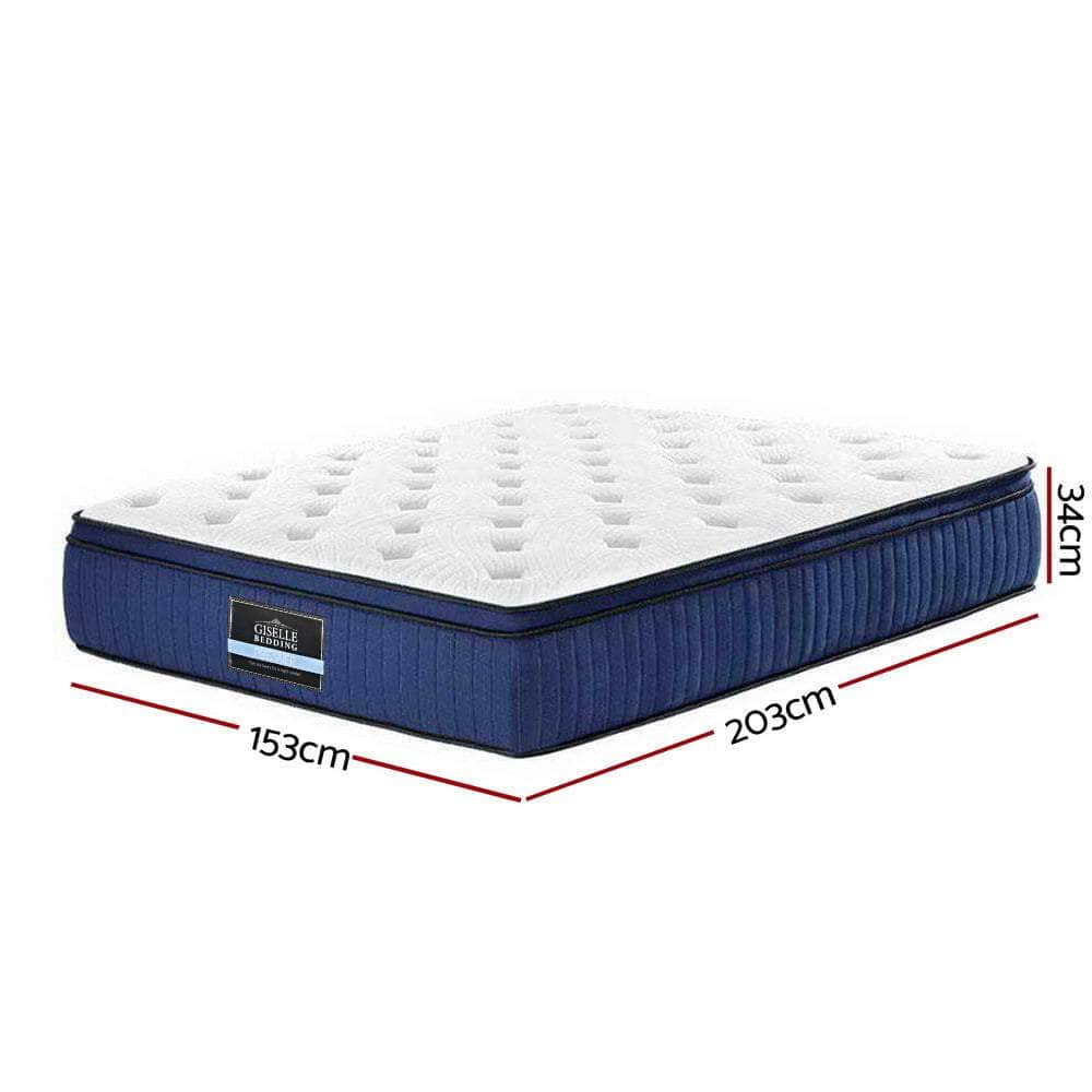 34cm Mattress Cool Gel Memory Foam 7 Zone Queen