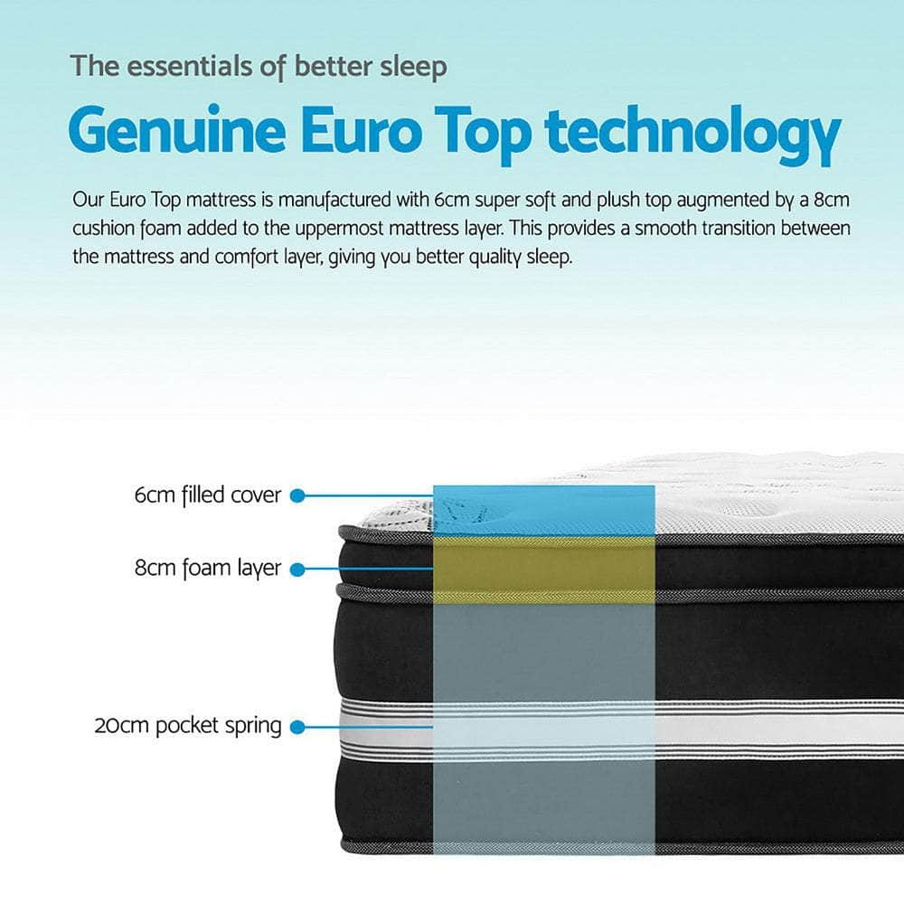 34cm Mattress Cool Gel Memory Foam Double