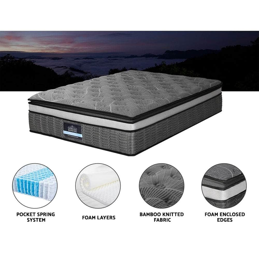 34cm Mattress Double Layer Pocket Spring King