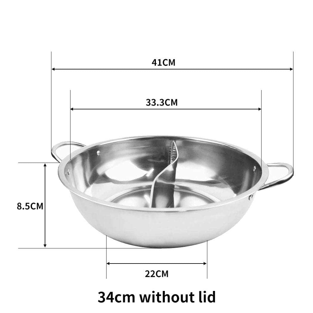 34cm Stainless Steel Twin Mandarin