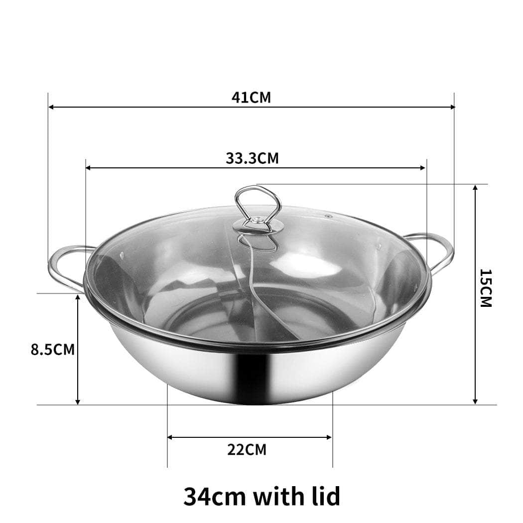 34cm Stainless Steel Twin Mandarin-Stylish