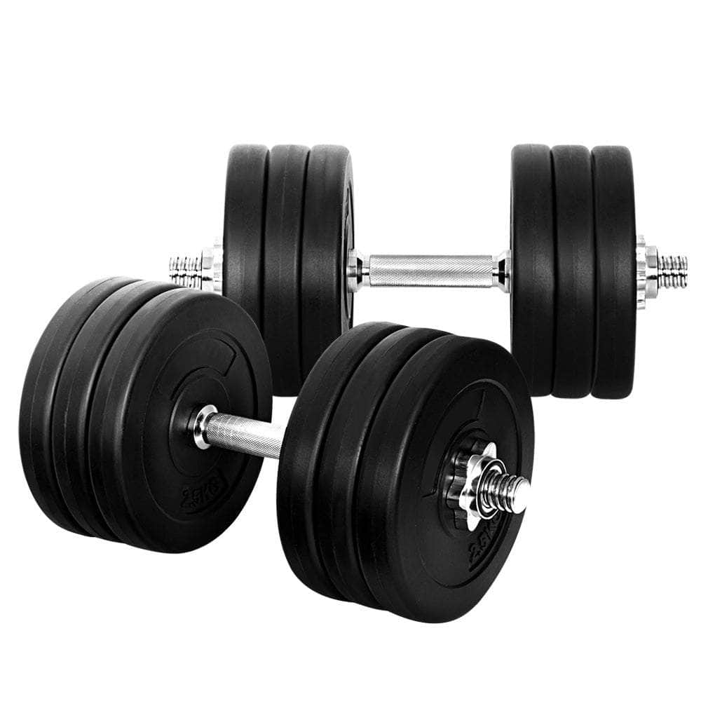 35Kg Dumbbell Set Weight Plates Dumbbells Lifting Bench