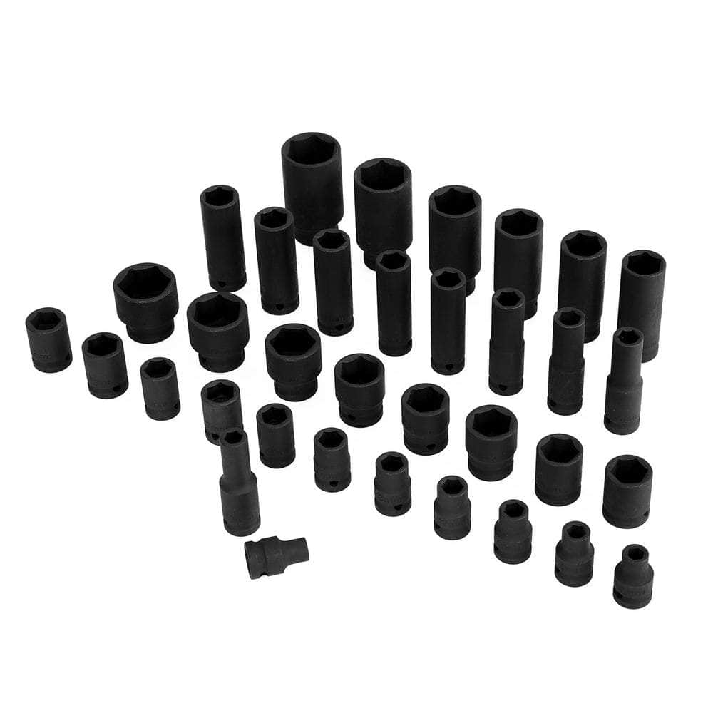 35pcs 1/2" Drive Impact Socket Set Metric 8-32mm with Case