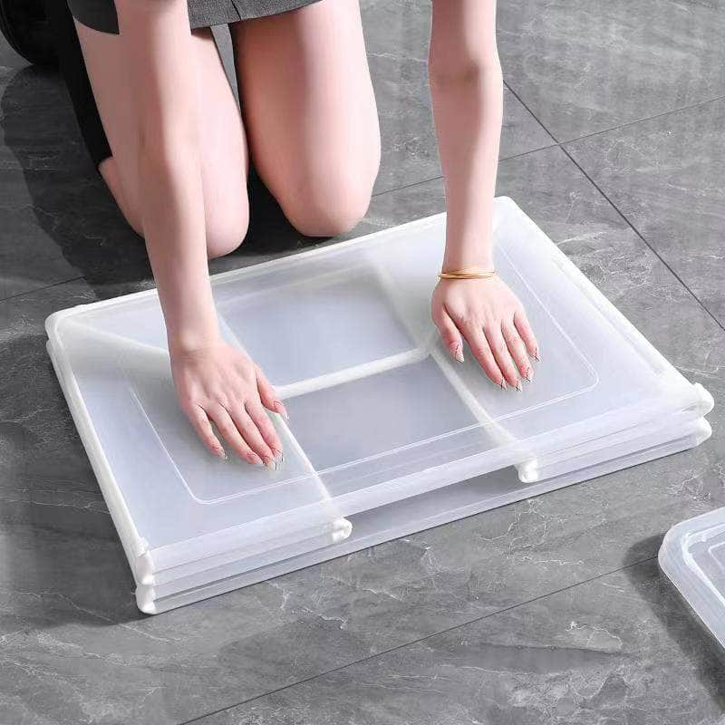 37L Modular Clear Foldable Storage Box With Lid