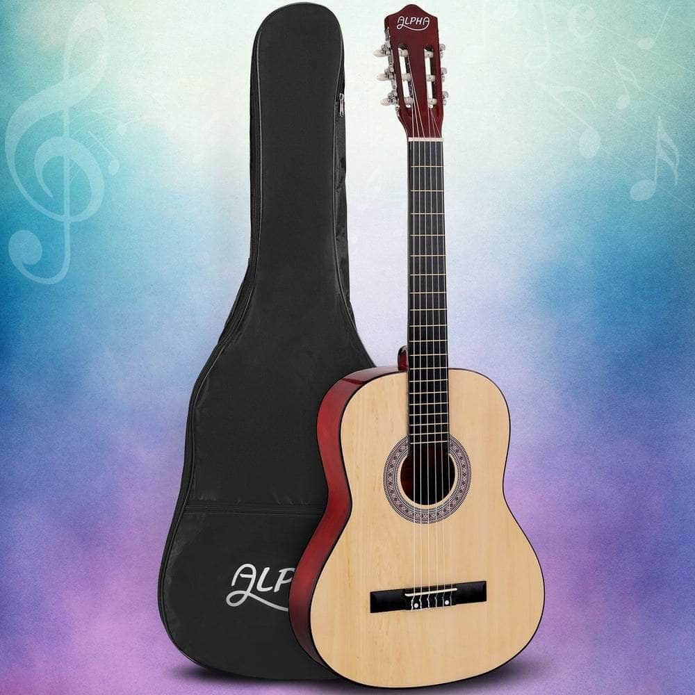 39 Inch Classical Guitar Wooden Body Nylon String Beginner Gift Natural