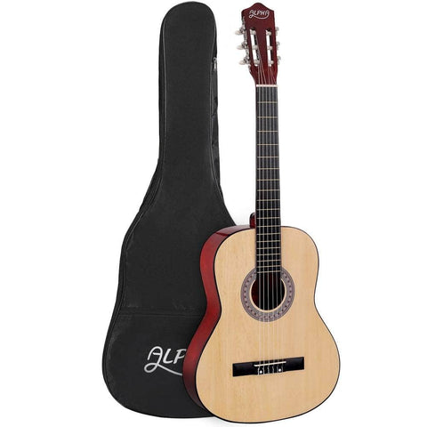 39 Inch Classical Guitar Wooden Body Nylon String Beginner Gift Natural