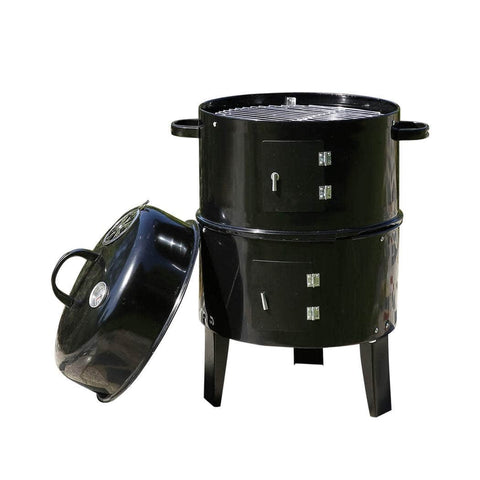 3in1 Charcoal BBQ Grill Smoker Portable