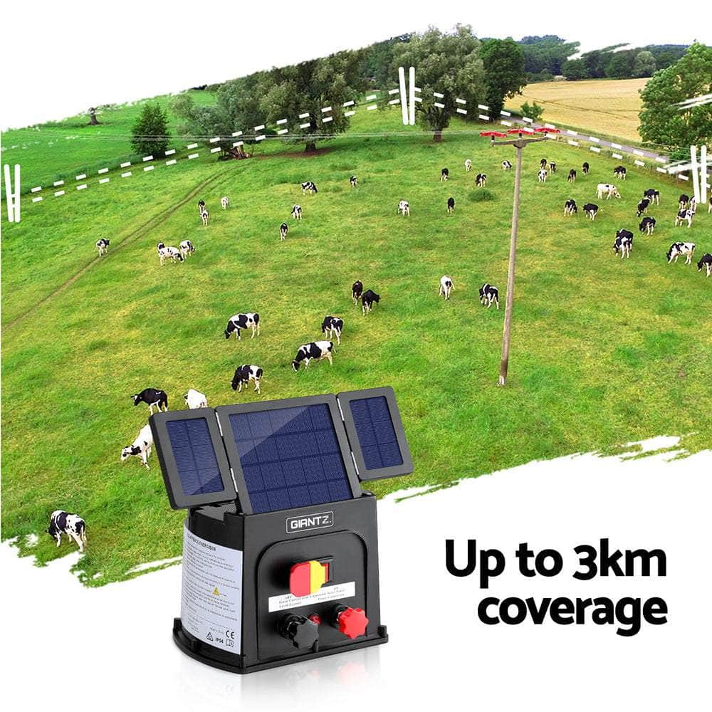 3Km/5Km Electric Fence Energiser Pet Solar Energizer 0.1J/0.15J