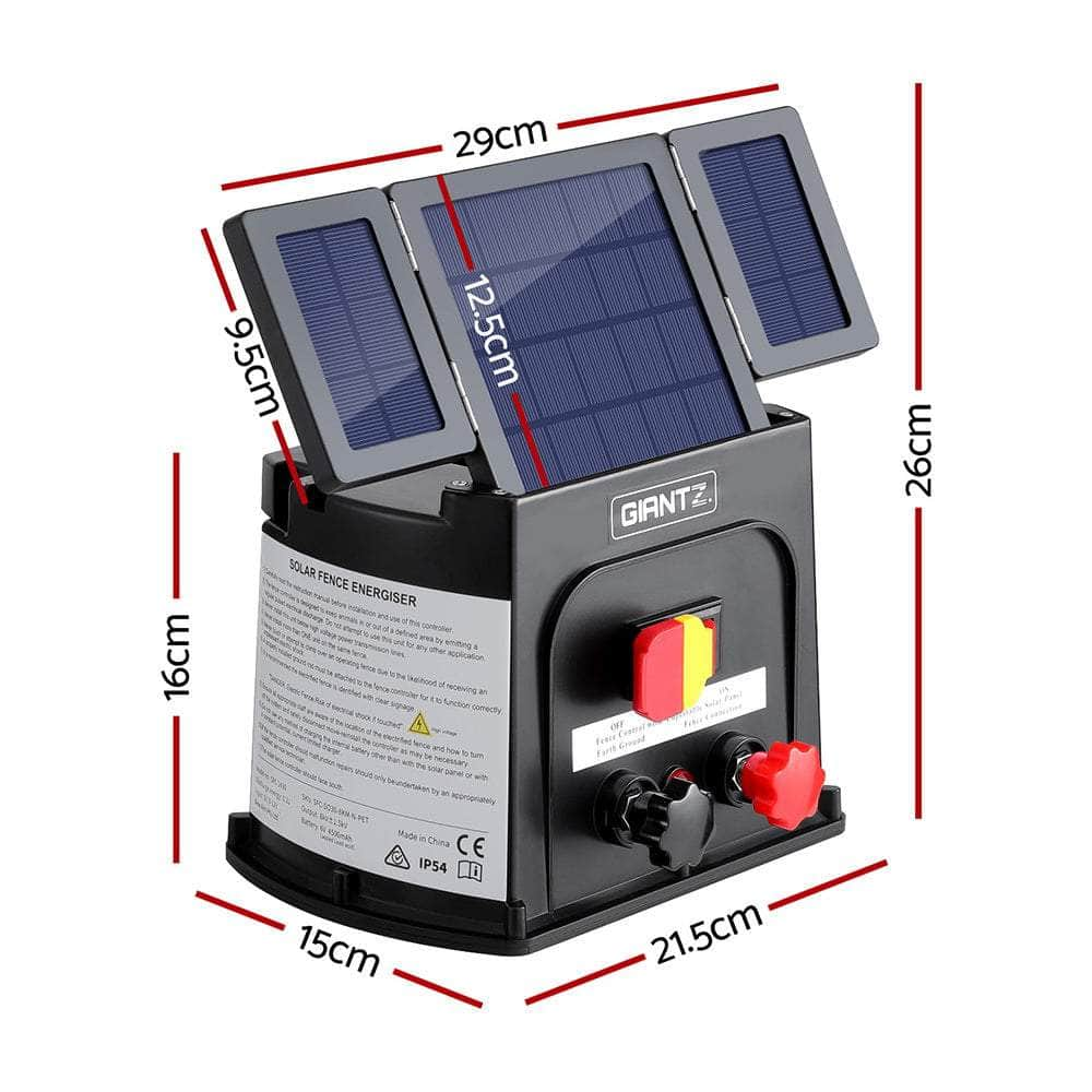 3Km/5Km Electric Fence Energiser Pet Solar Energizer 0.1J/0.15J