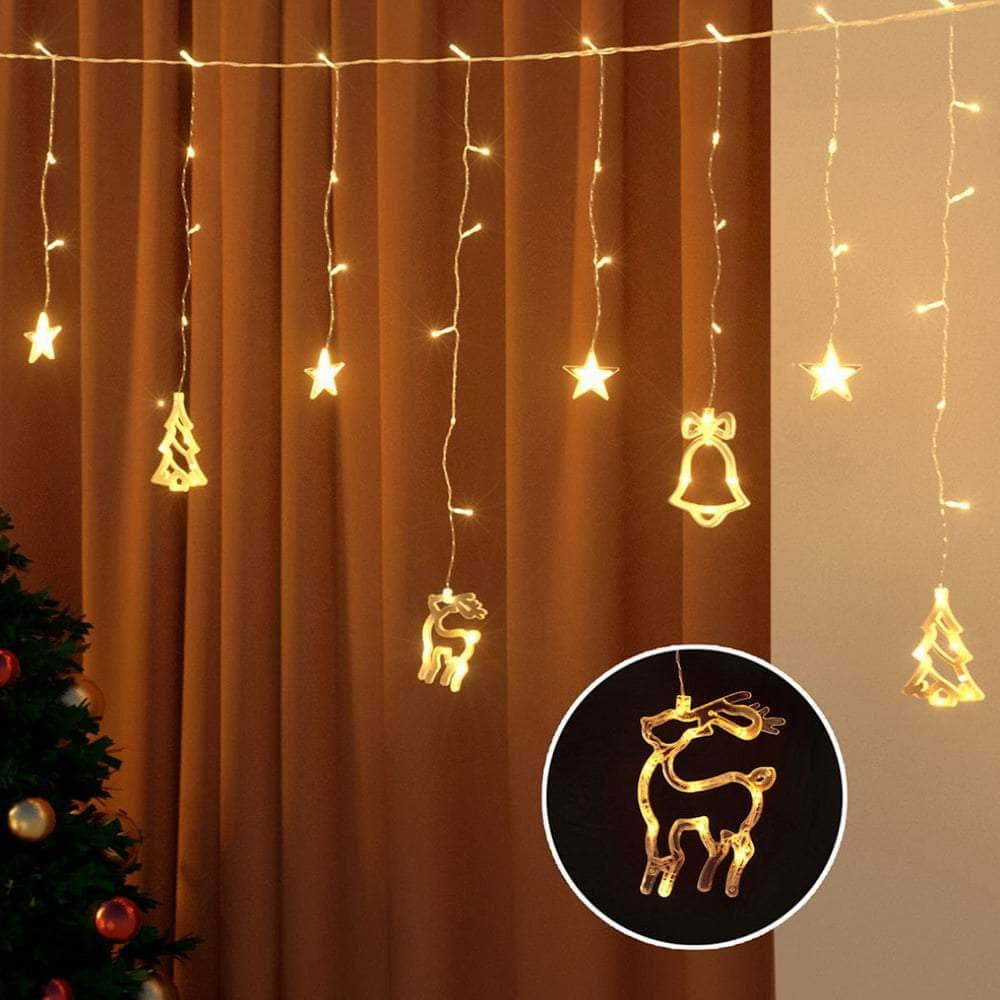 3m Warm White LED Christmas Icicle Lights