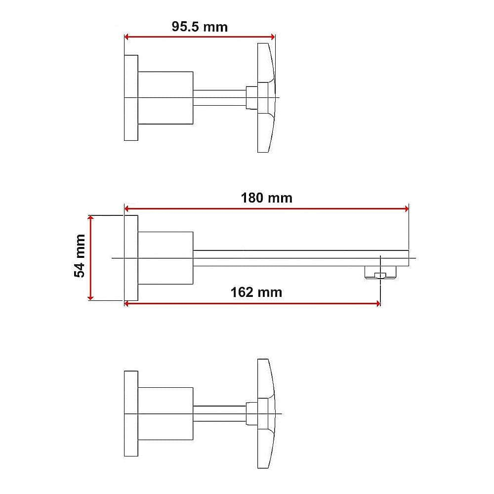 3pc Bath Mixer Set