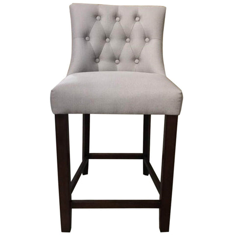 3Pc High Fabric Dining Chair Bar Stool French Provincial Solid Timber