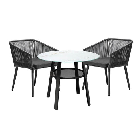 3PCS/5PCS Outdoor Dining Set Marble-style Table