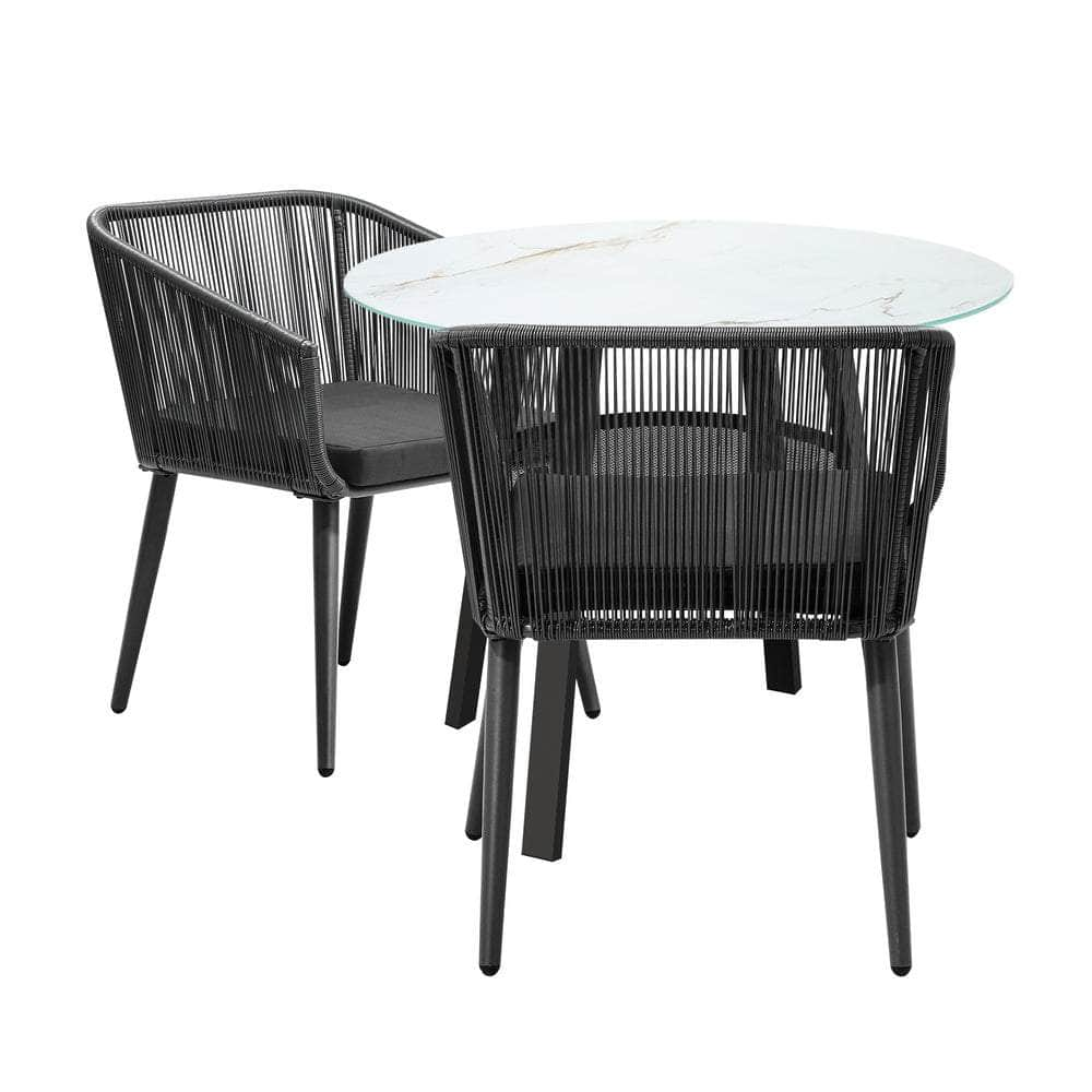 3PCS/5PCS Outdoor Dining Set Marble-style Table