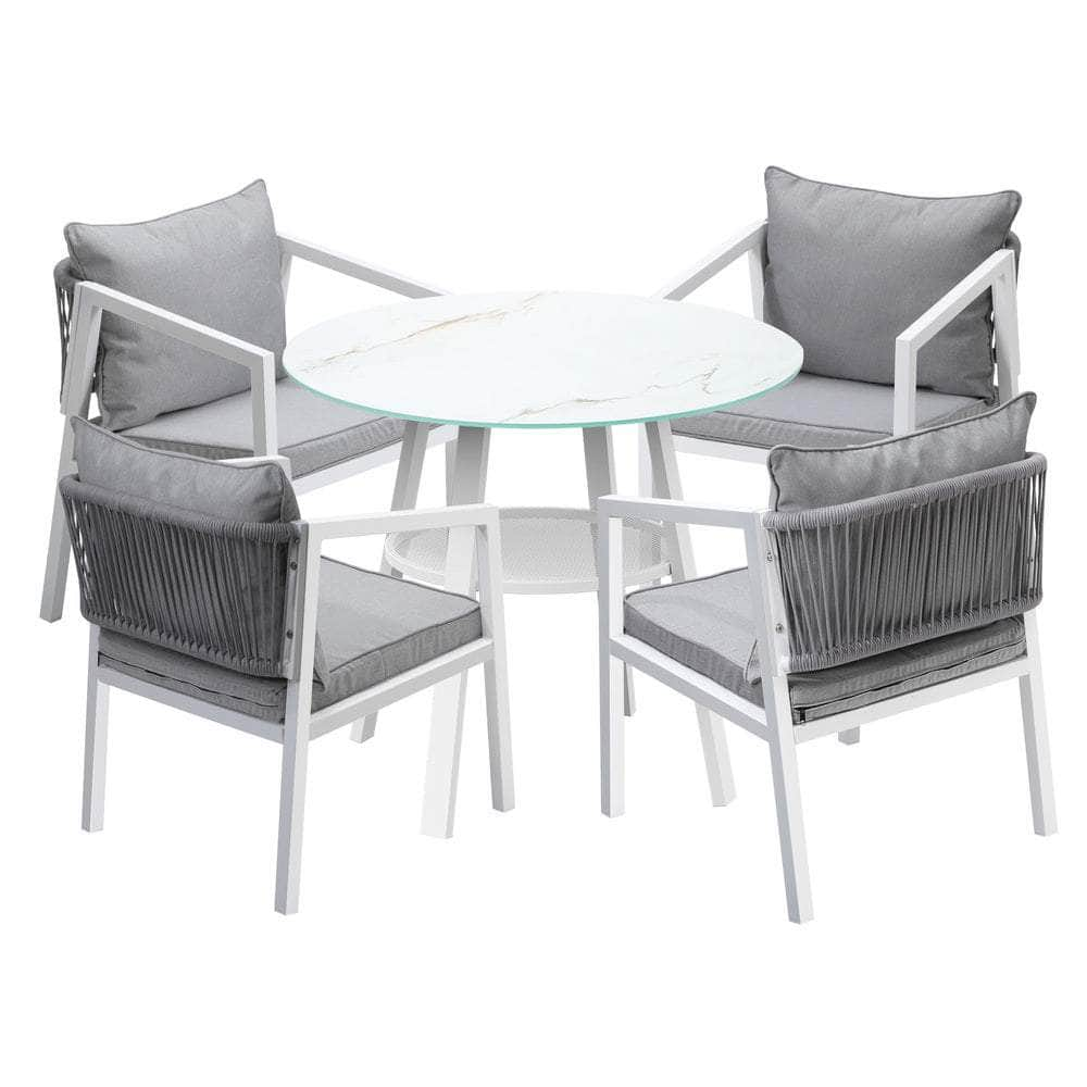 3PCS/5PCS Outdoor Dining Set Table Lounge Chair