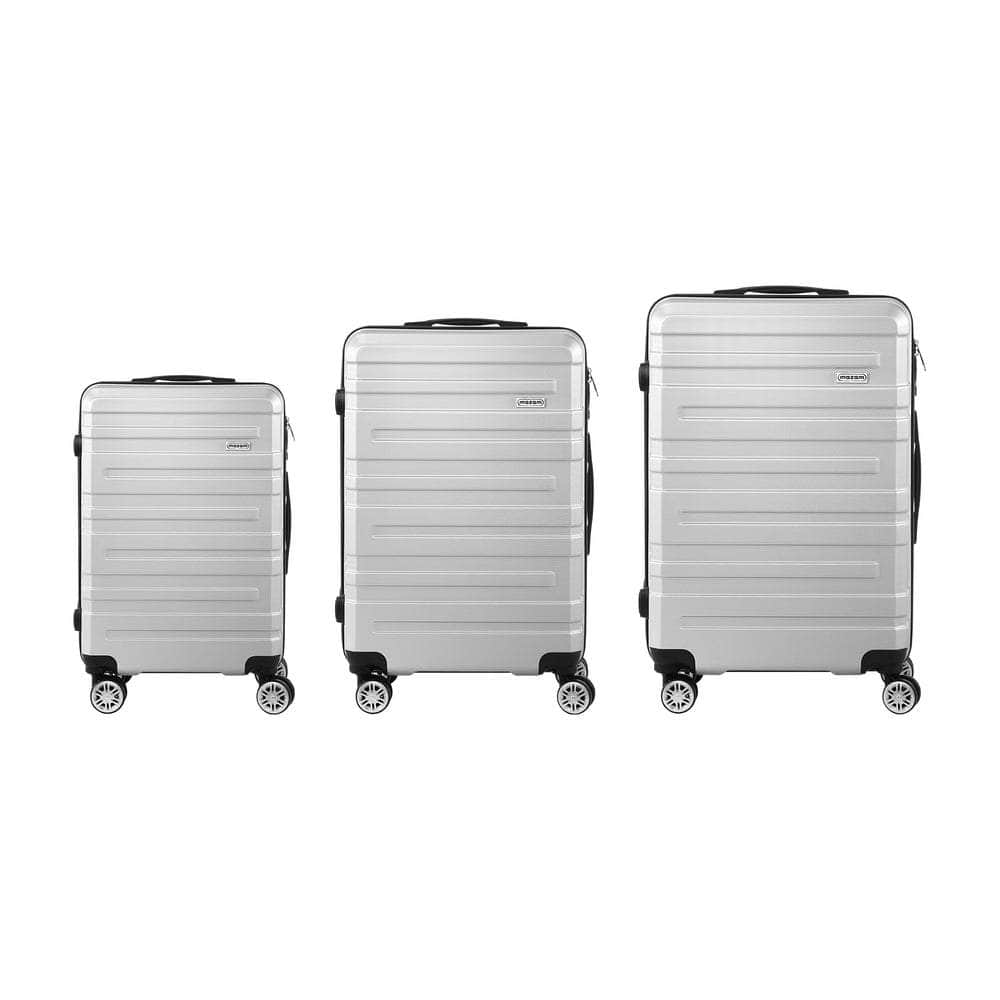 3PCS Luggage Suitcase Trolley Set Travel TSA Lock Storage Hard Case