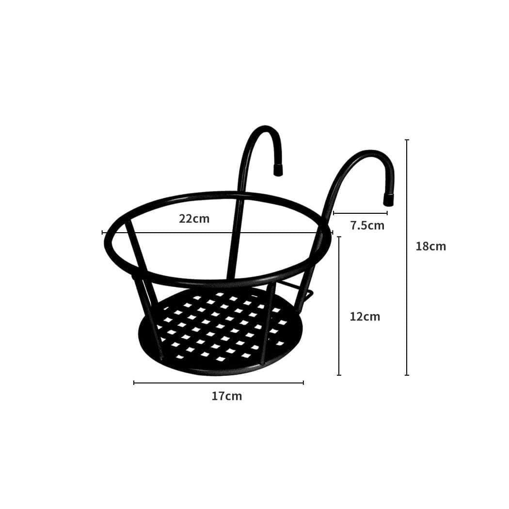 3x Plant Stand flower Holder Hanging Pot Basket Plant Garden Wall Storage