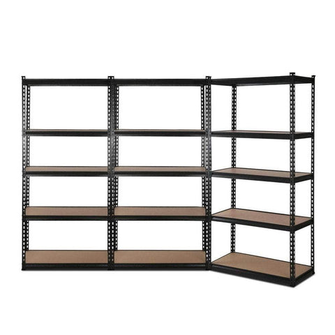 3X1.8M Garage Shelving Warehouse Rack Pallet Racking Storage Shelve Black