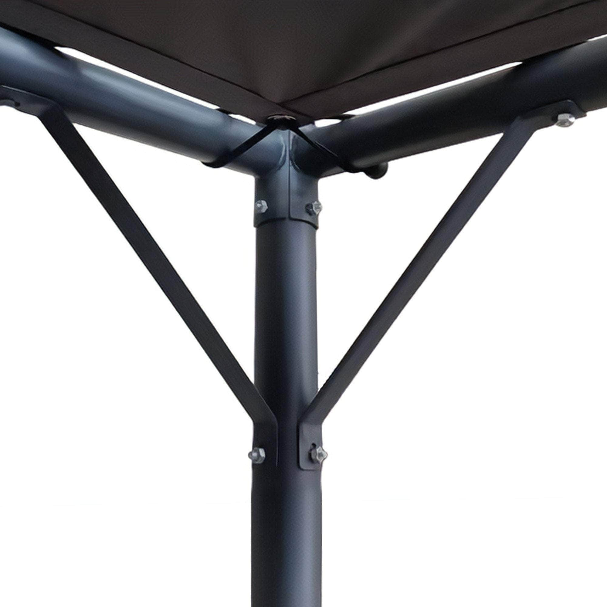 3x3m Butterfly Steel Gazebo - Charcoal