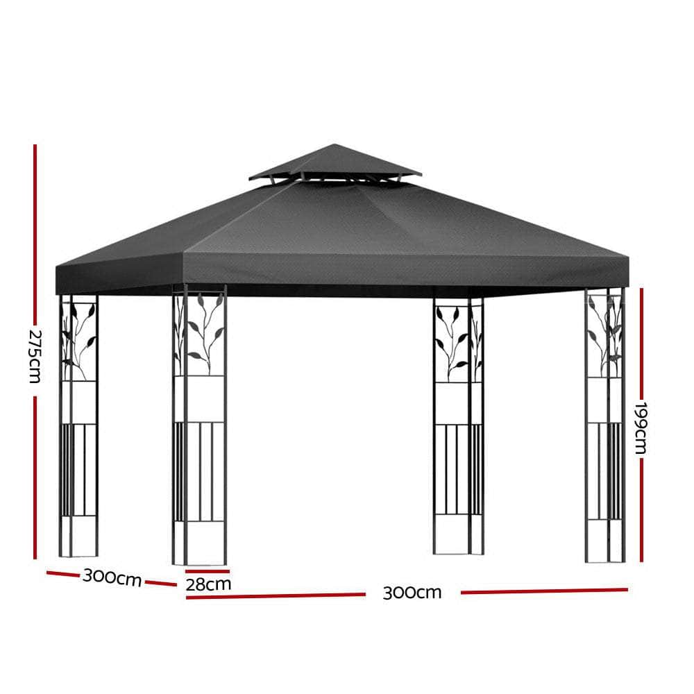 3X3M Marquee Outdoor Event Tent - Grey