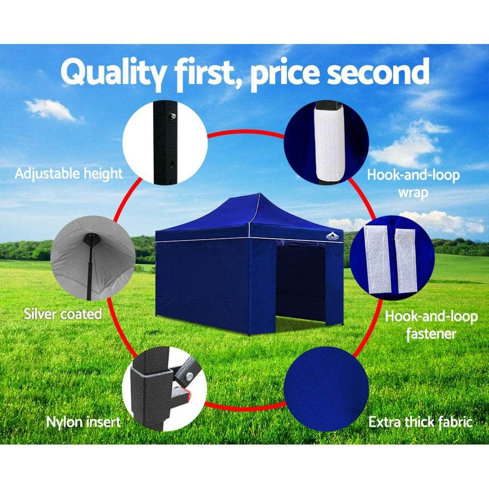 3X4.5 Pop Up Marquee Folding Tent - Blue