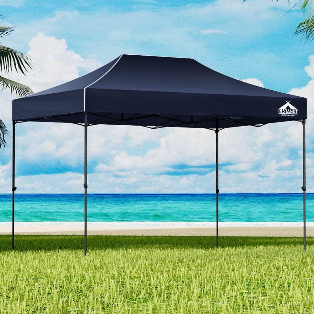 3x4.5m Pop Up Gazebo Marquee - Outdoor Camping Shade Navy