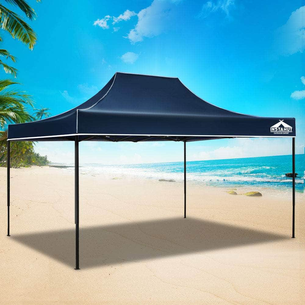 3x4.5m Pop Up Gazebo Marquee - Outdoor Camping Shade Navy