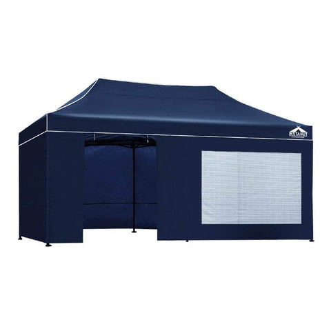 3x6m Pop Up Gazebo Marquee - Outdoor Shade Canopy Navy