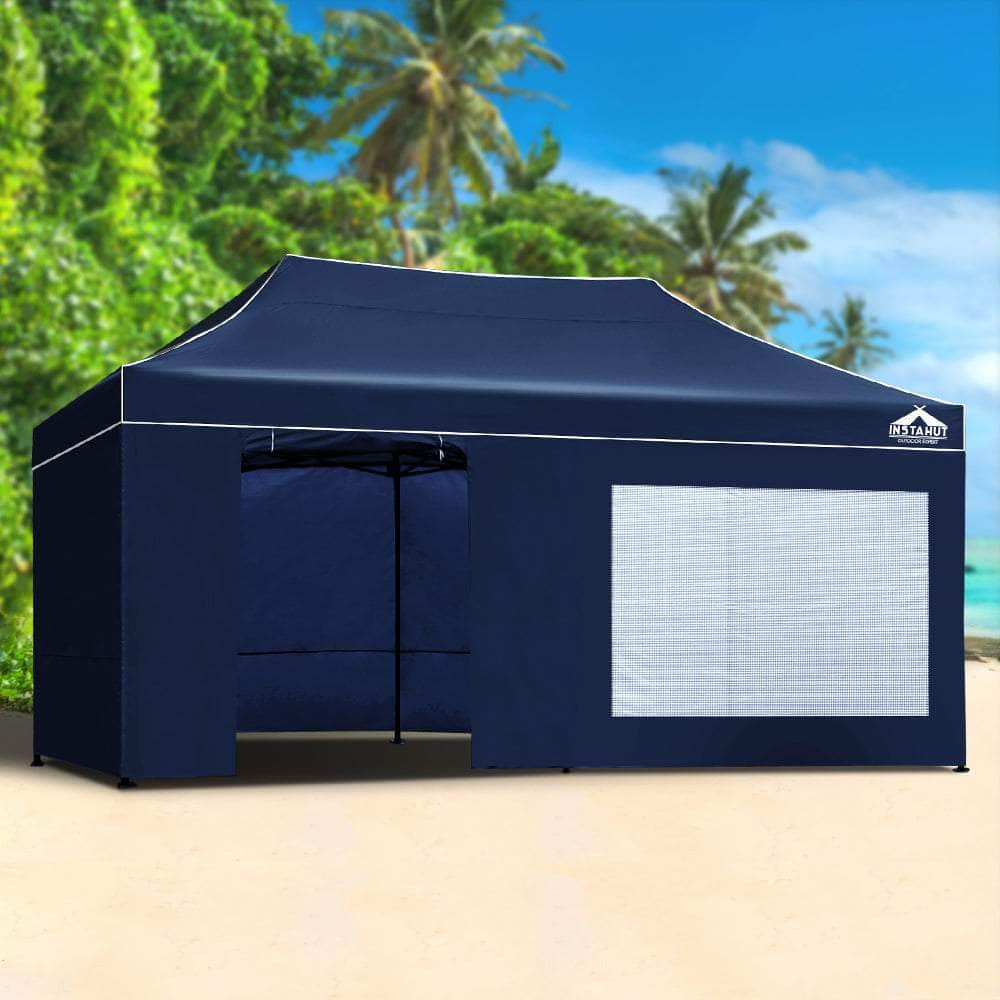 3x6m Pop Up Gazebo Marquee - Outdoor Shade Canopy Navy