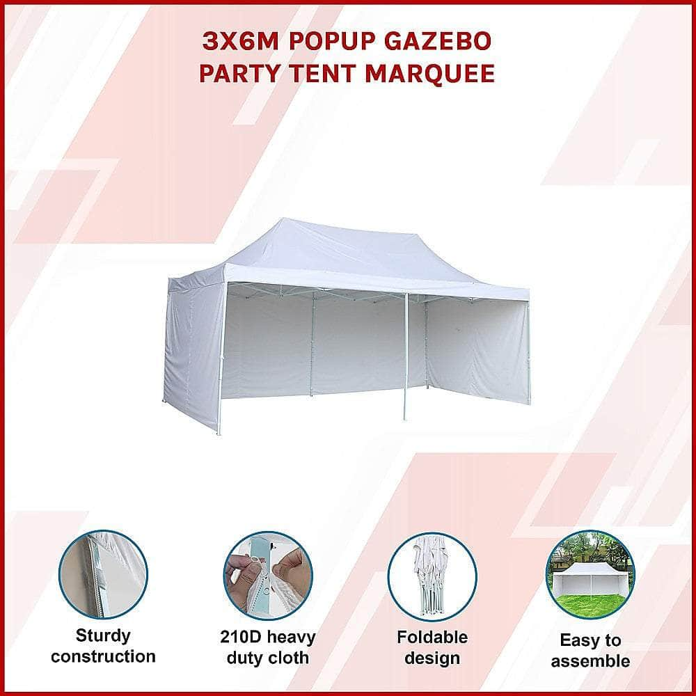 3X6M Popup Gazebo Party Tent Marquee