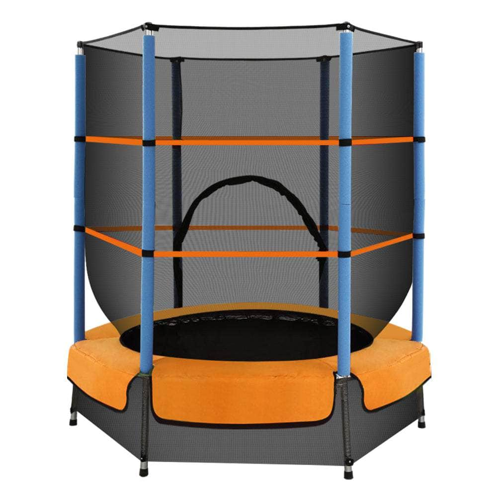 4.5Ft Trampoline For Kids W/ Enclosure Safety Net Rebounder Gift Orange