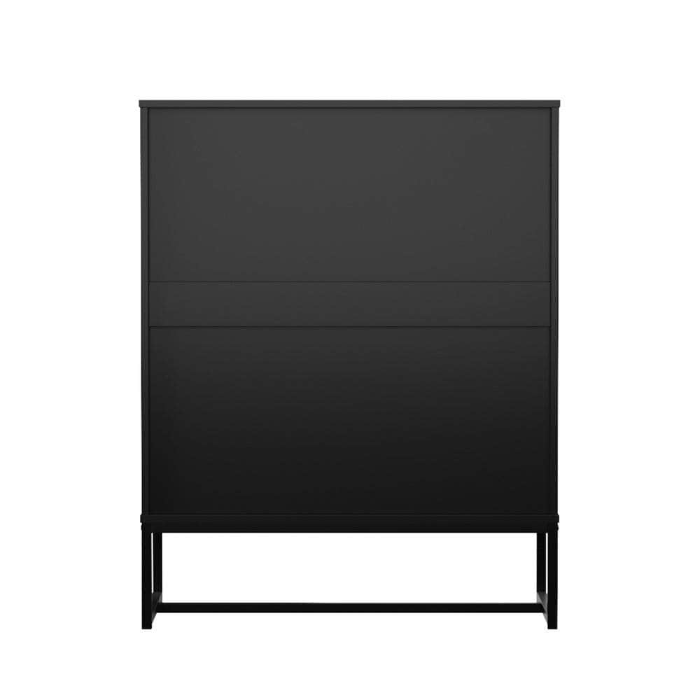 4 Chest of Drawers Tallboy Metal Black