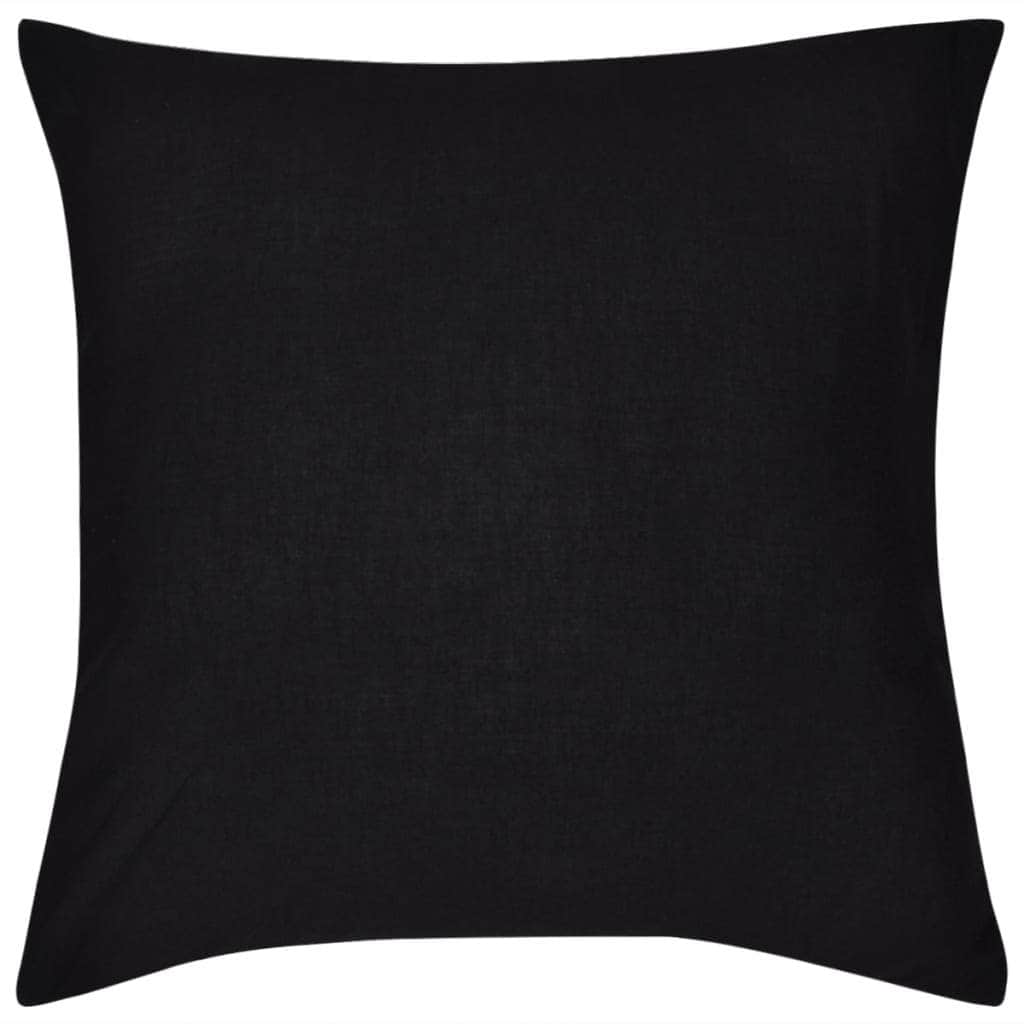 4 Cushion Covers Cotton(Black)