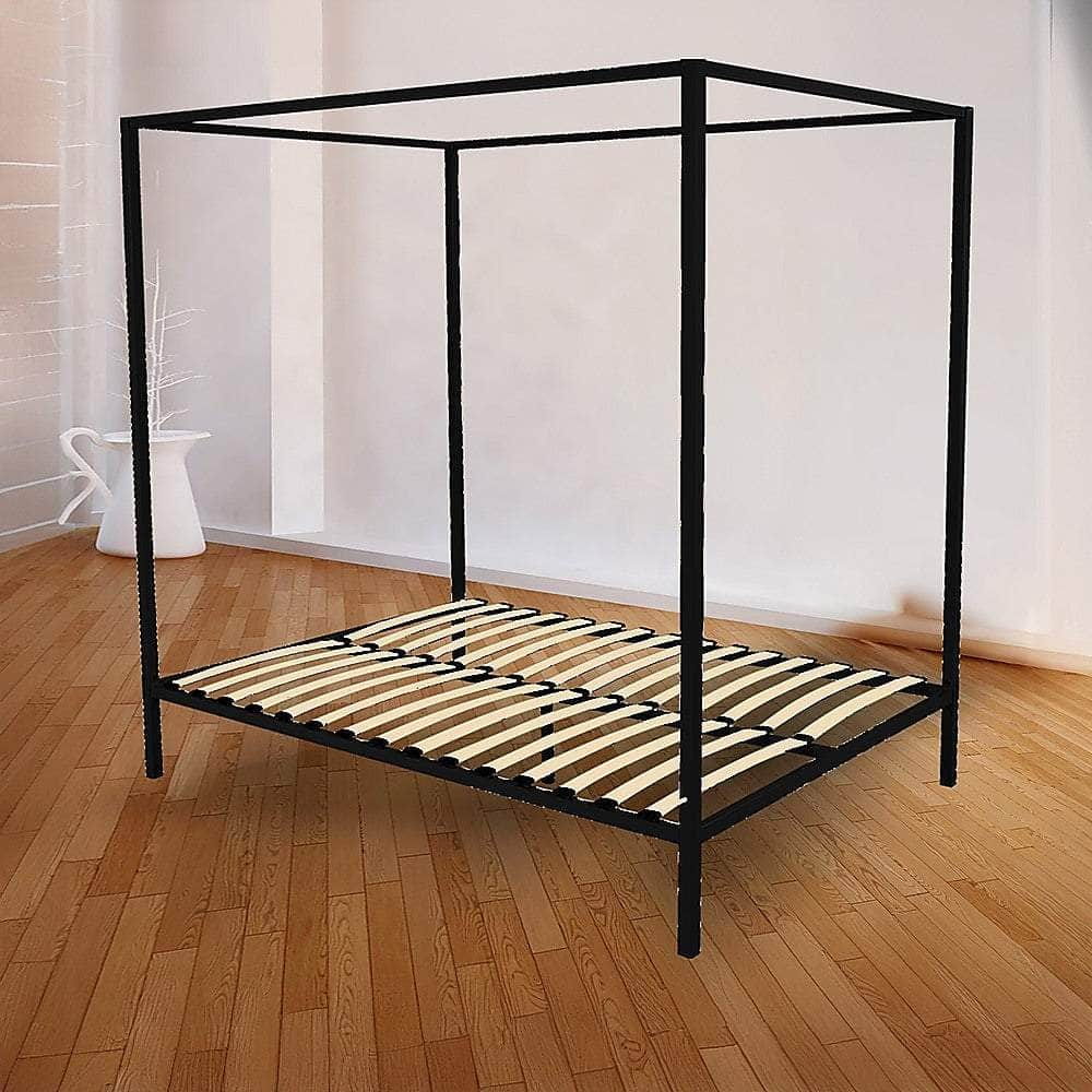 4 Four Poster Queen Metal Bed Frame