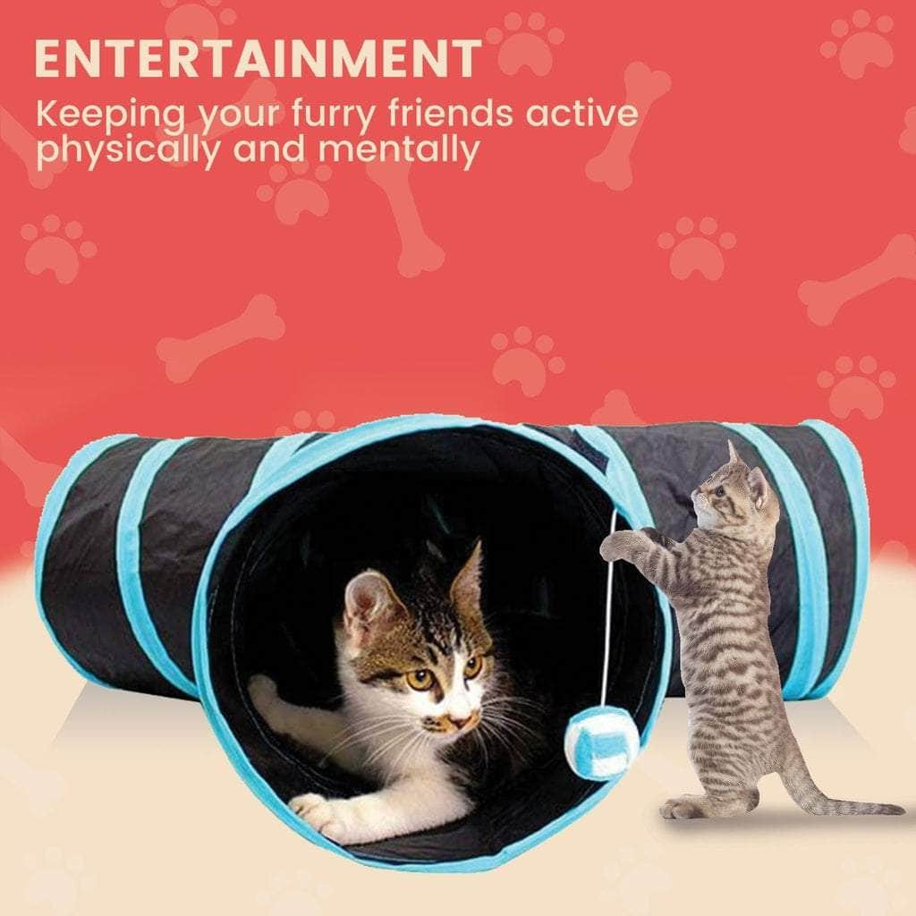 4 Holes Cat Tunnel (Blue)