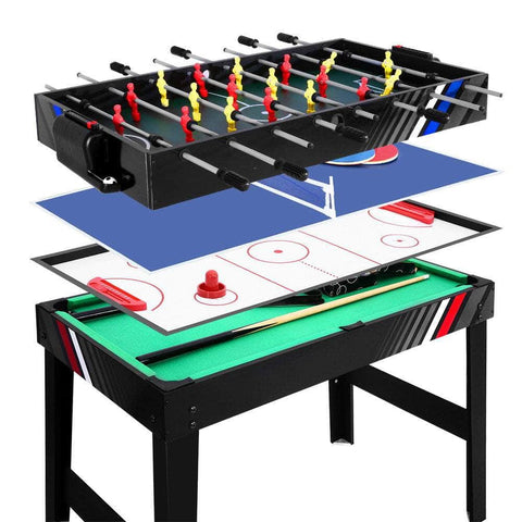 4-In-1 Games Table Soccer Foosball Pool Tennis Air Hockey