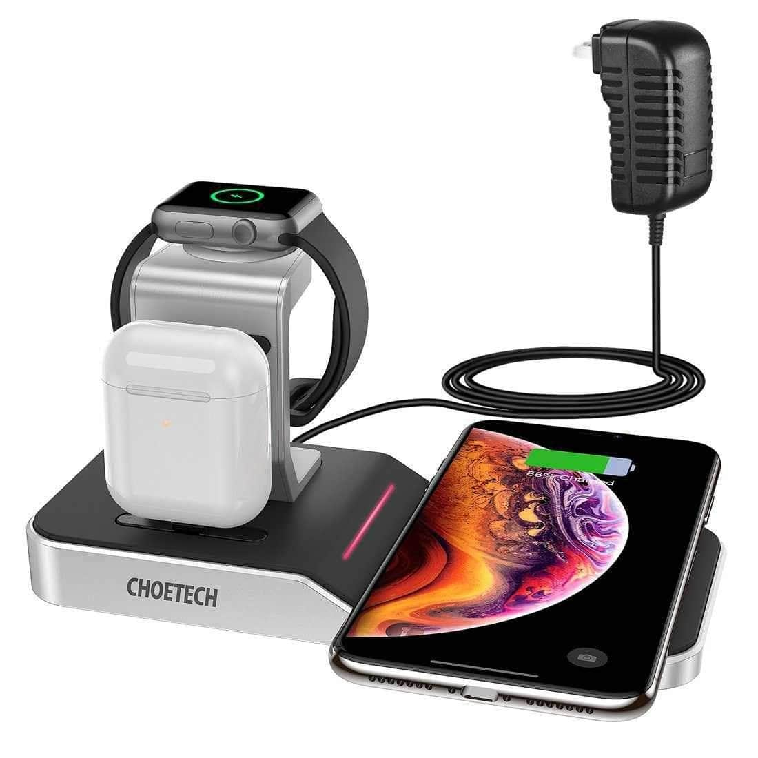 4-In-1 Wireless Charging Station For Iphone/Apple Watch/Ipod