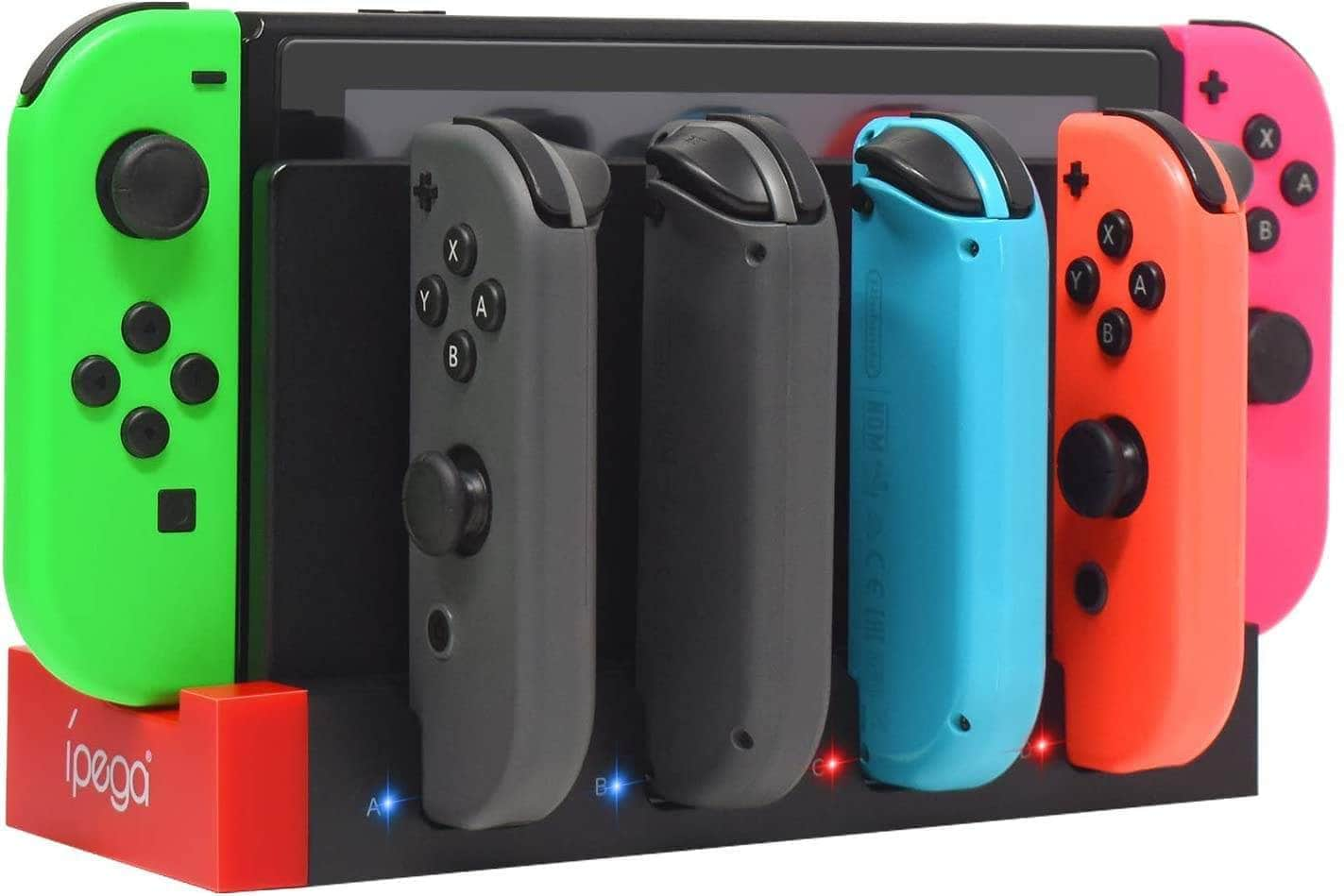 4 In1 Charger Station Stand For Nintendo Switch Joy-Con With Led Indication